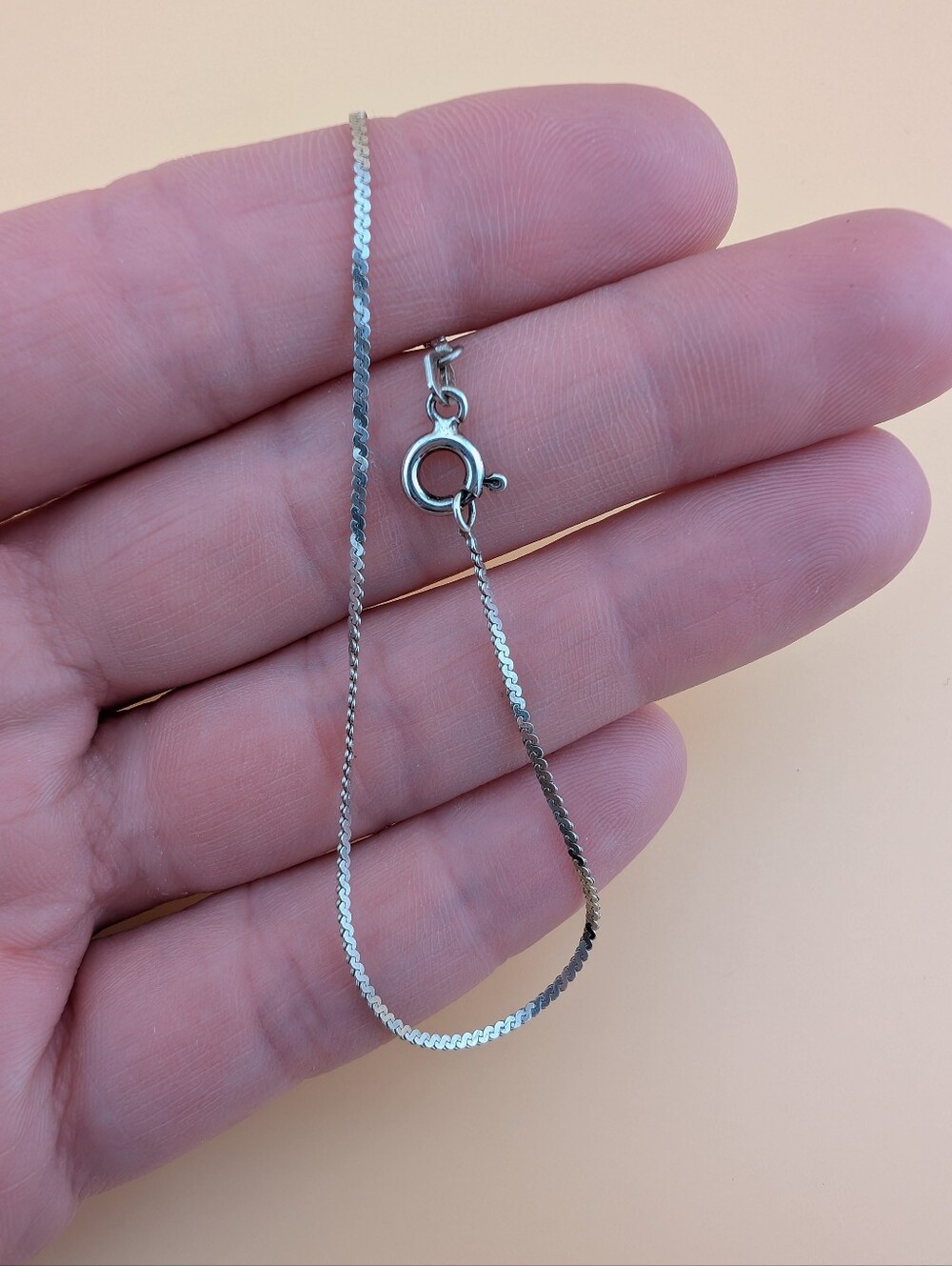 Vintage 925 Sterling Silver Italy Simple Dainty Chain Bracelet